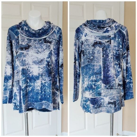 Cupio cowl neck long sleeve stretchy top - Picture 5 of 9